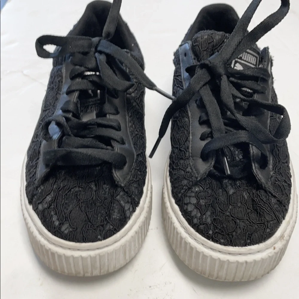 Puma black lace sneakers